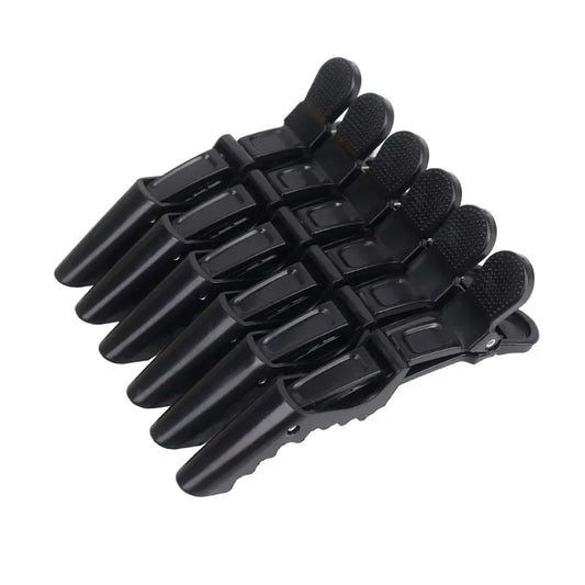 1/6pcs Black Alligator Hair Clips - Salon-Grade Non-Slip Grip, Wide Teeth & Double-Hinged for Hair Styling Clip Supplies Peaceful Pleasures Health and Wellness
