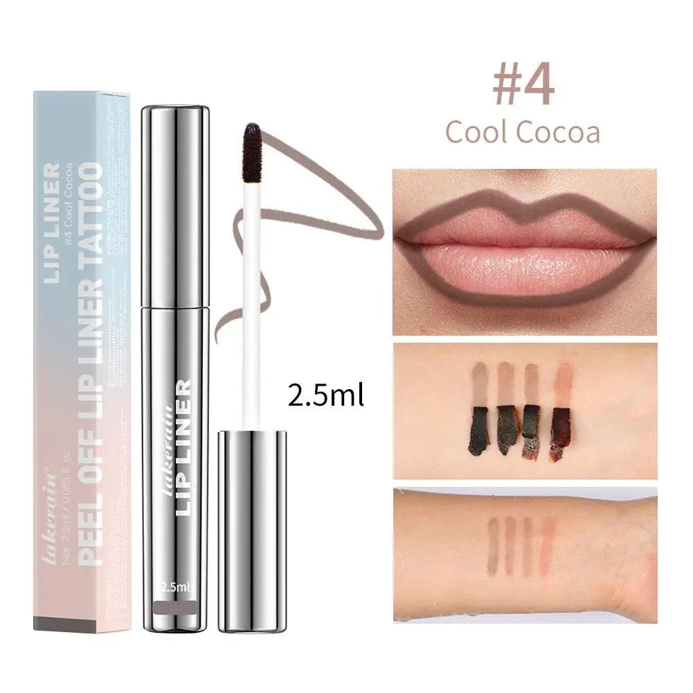 Waterproof Lip Liner Peel Off Tattoo for All-Day Color Peaceful Pleasures Health and Wellness Cool Cocoa