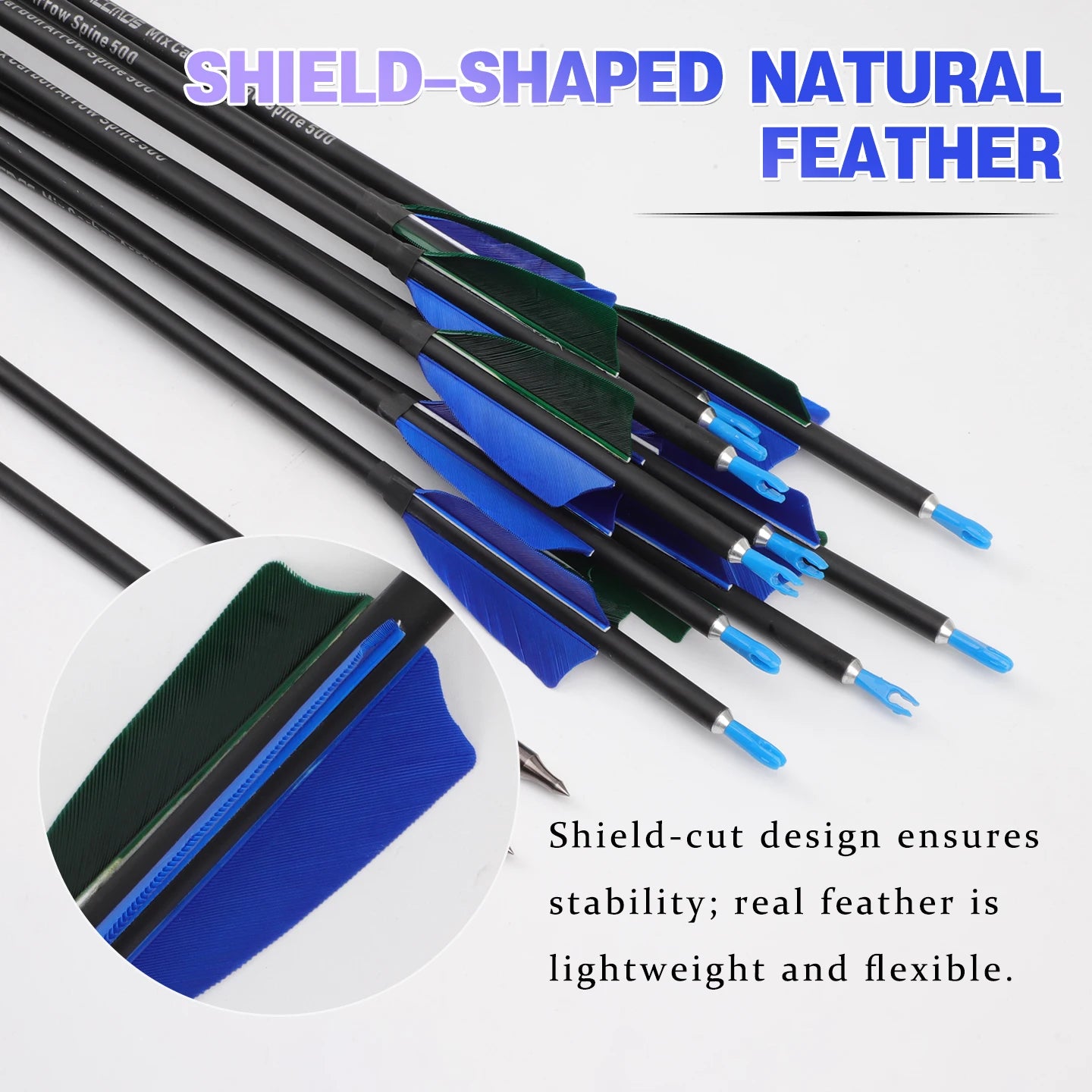 6 12 ID6 Carbon Arrow Spine500 Archery Recurve Compound Bow Shooting