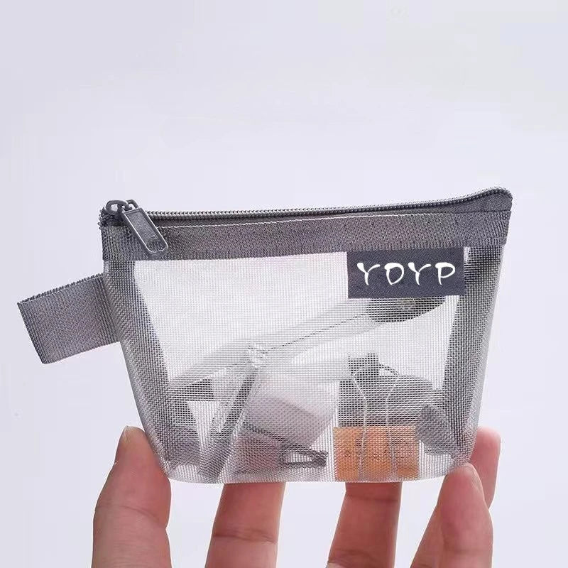 Transparent Zipper Pouch Travel Organizer | Coin & Card Bag