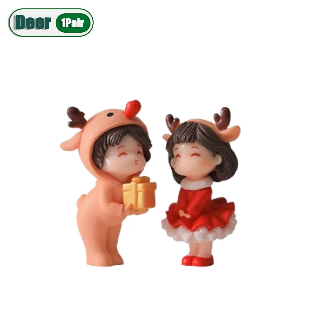 Mini Christmas Couple Dolls | Desktop Ornaments 1–20 Pairs