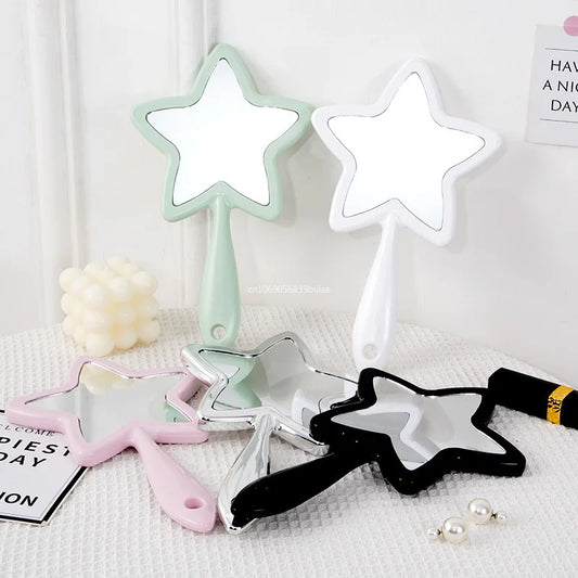 Pentagram Shape Five-pointed Star Mirror with Hanging Hole High-definition Handheld Mirror Single-sided Beauty Mirror 대형 거울 Peaceful Pleasures Health and Wellness