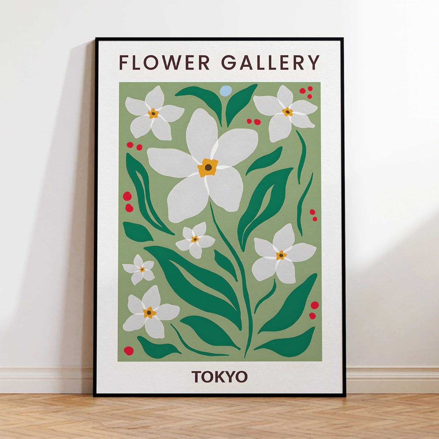 Modern Floral Tokyo Canvas Wall Art Print | Home Decor