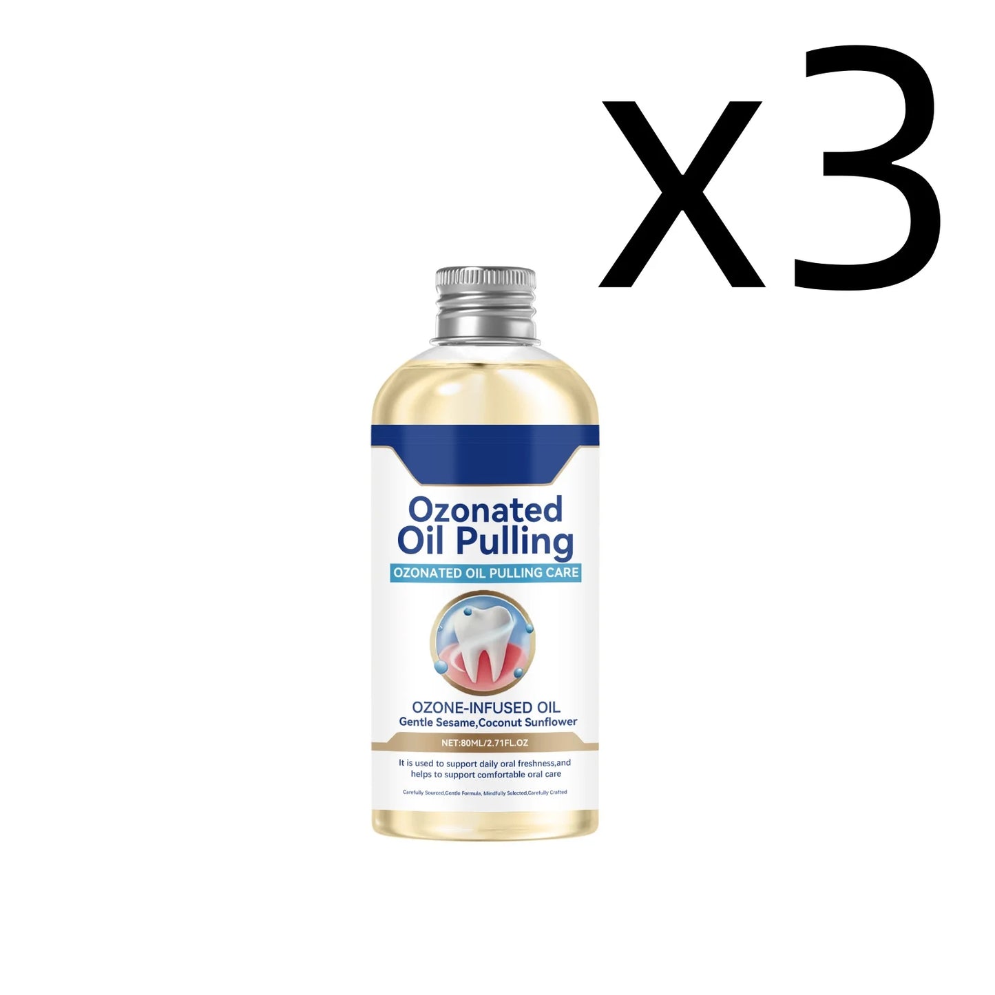 Mint Mouthwash Deep Oral Clean Instantly Fresh Breath Reduce Gum Trouble Remove Bad Smell Lasting Cool Taste Refresh Mouthwash Peaceful Pleasures Health and Wellness 80ml X 3PCS One Unit adults