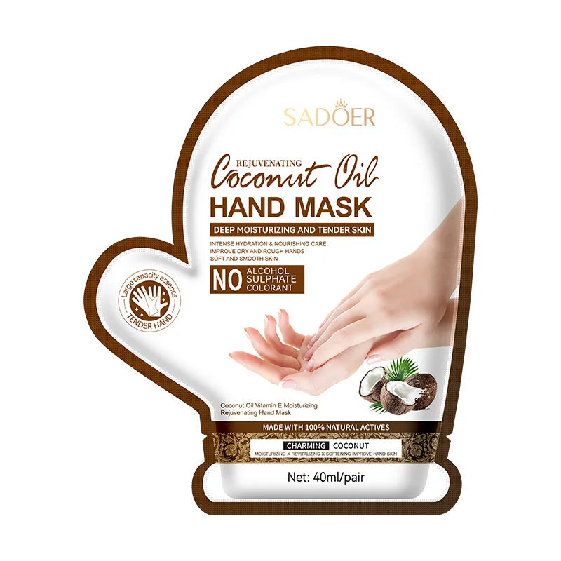 SADOER Coconut Hand Mask Gloves – Moisturizing & Anti-Aging