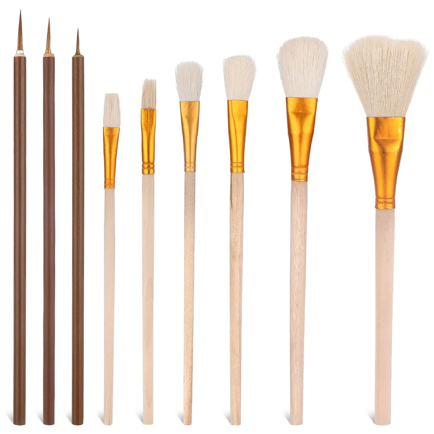 Bview Art Premium Ceramic Glazing Brush 9 Pottery Painting Tools