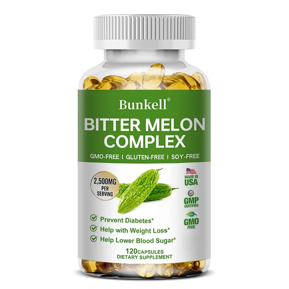 Bitter Melon Extract - Helps balance blood sugar and blood lipids, promotes overall metabolic health, weight management, Peaceful Pleasures Health and Wellness 120 count 3 bottle