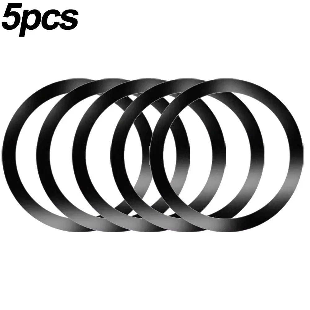 2026 Magnetic Laptop Computer Monitor Side Cell Phone Slim With Magnetic Plate Ring Suitable for all phone/Magnetic Plate Ring Peaceful Pleasures Health and Wellness 133-Black-5PCS