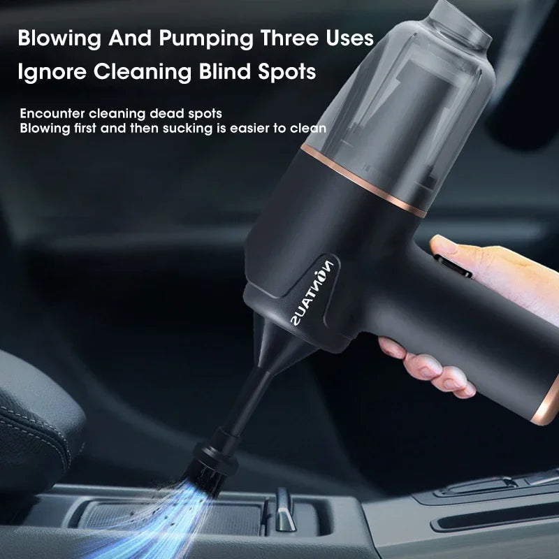 High Suction Electric Vacuum Cleaner Wireless Portable 3-in-1 for Home Car Multifunctional Peaceful Pleasures Health and Wellness