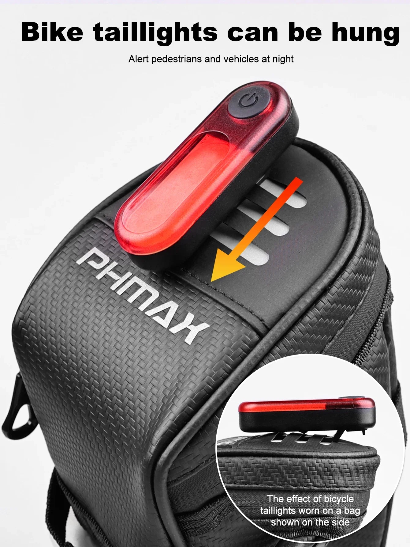 PHMAX Waterproof Bicycle Saddle Bag – Reflective Large Capacity