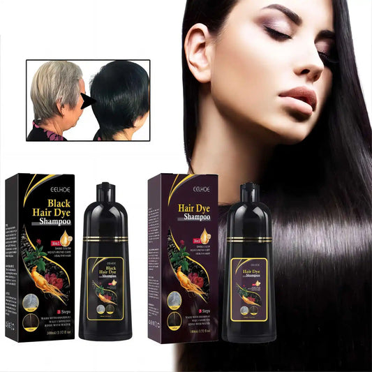 EELHOE Hair Color Dye Shampoo | Gray Coverage, Deep Nourishment & Repair, Polygonum Multiflorum, 100ml Peaceful Pleasures Health and Wellness