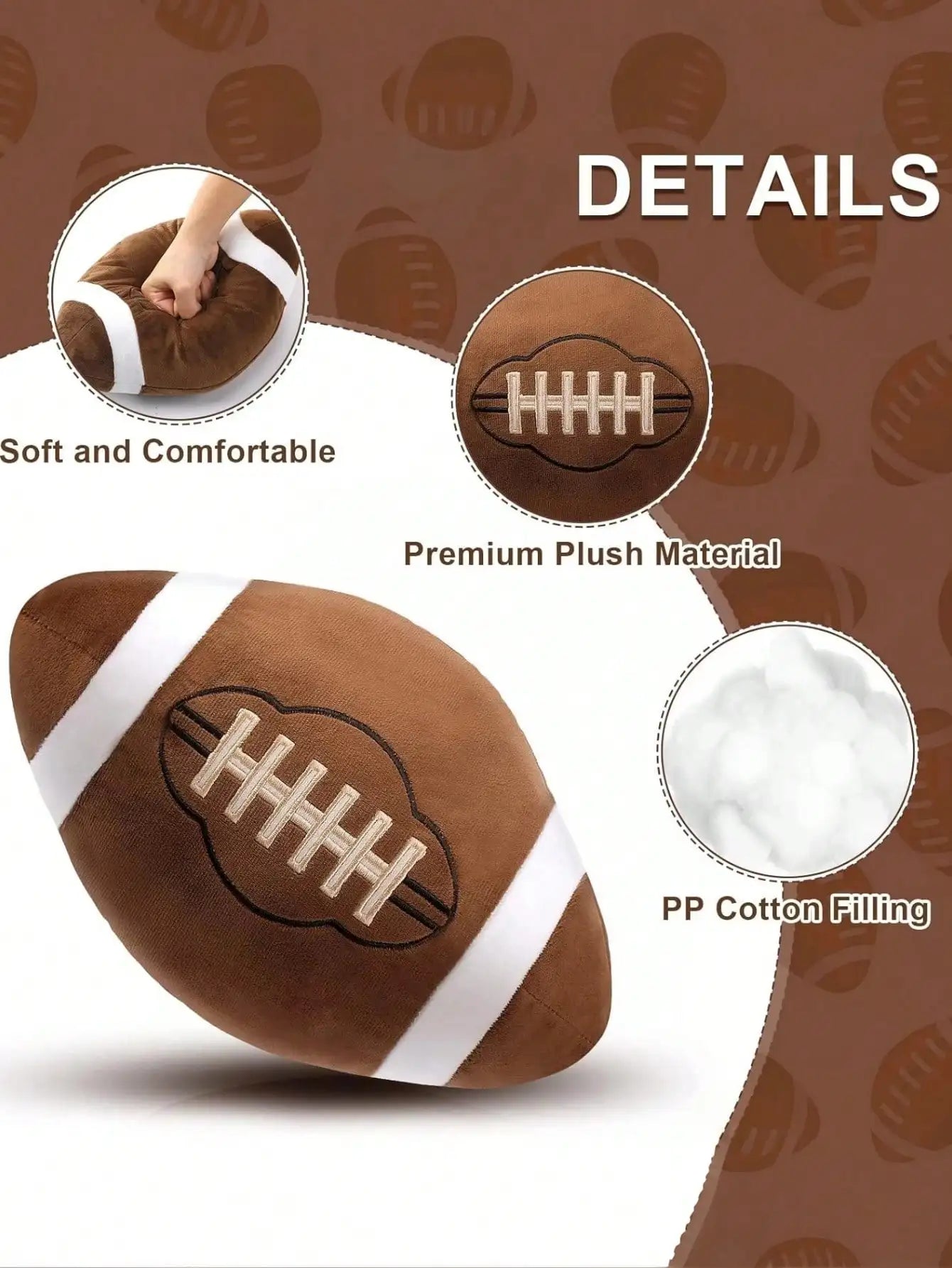 Custom Name Football Pillow | Personalized Kids Gift