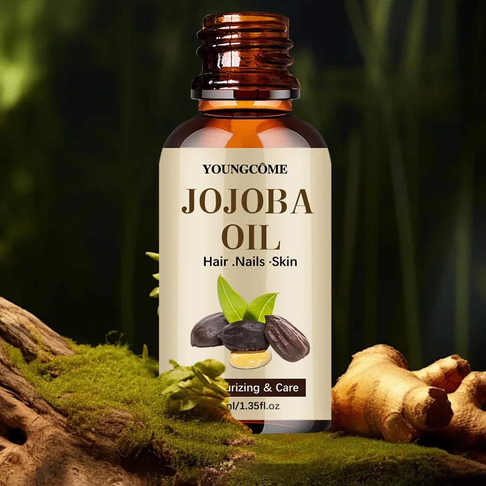 Natural Jojoba Oil Anti Aging Firming Skin Face Moisturizing Relaxing Massage Oil Hair Repair Skin Care Body Oil Peaceful Pleasures Health and Wellness