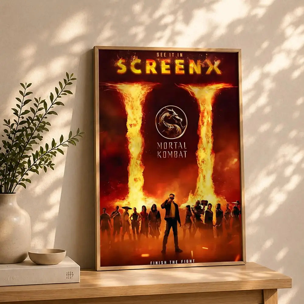 Mortal Kombat Movie Poster – HD Self-Adhesive Waterproof Wall Art Wall Art Poster Peaceful Pleasures Health and Wellness