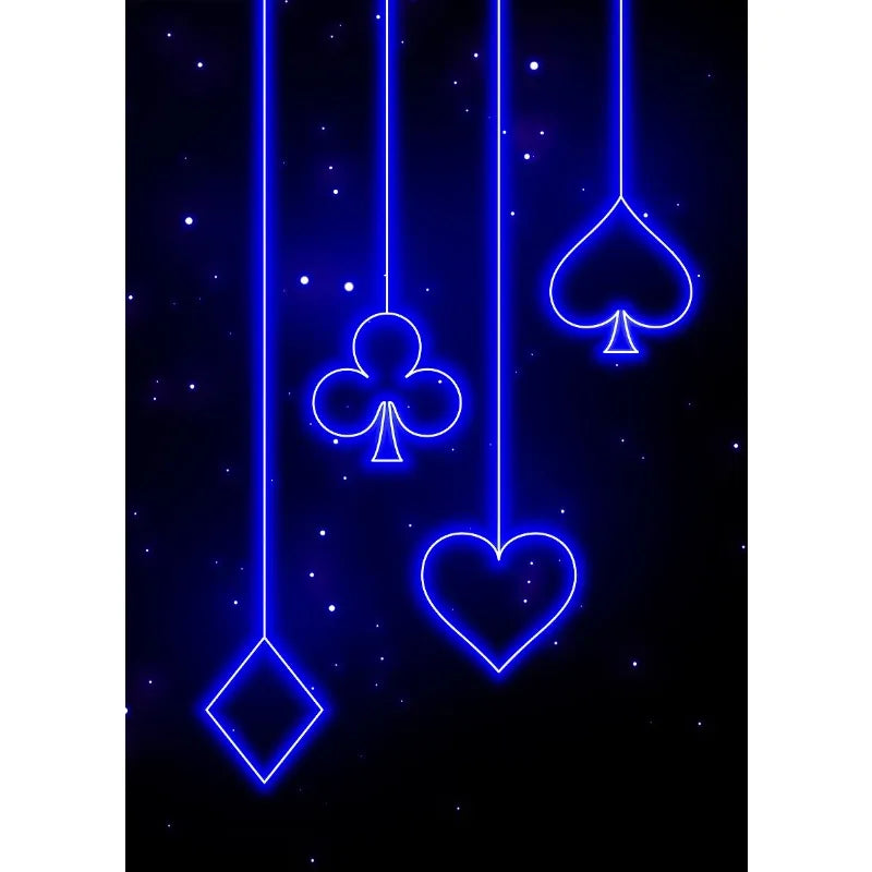 Casino Poker Dice Roulette Slots Gambling Poster Modern Print Canvas Painting Wall Art Picture for Club Living Room Home Deco Peaceful Pleasures Health and Wellness