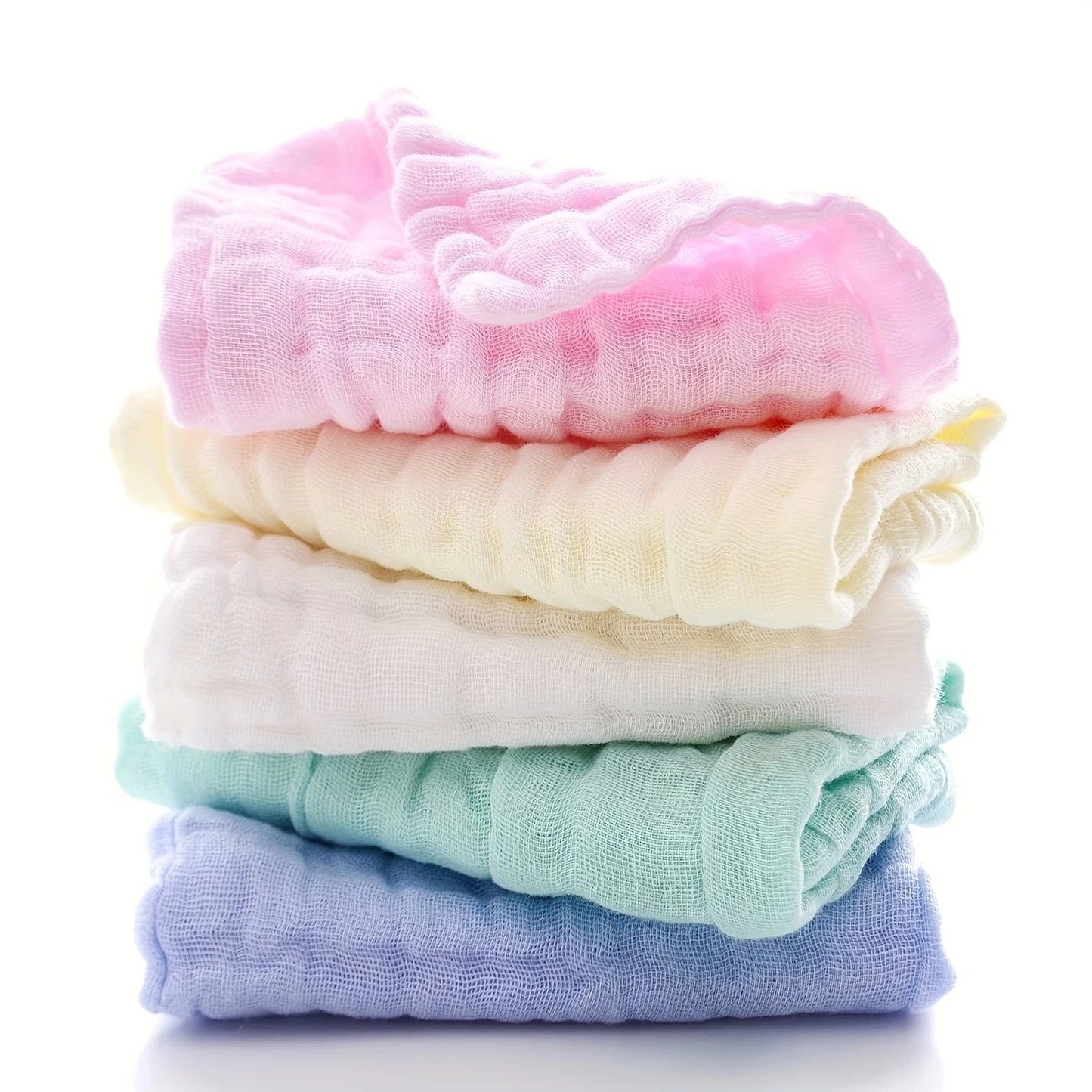 Baby Muslin Washcloths – Soft 6-Layer Cotton Newborn Face Towels