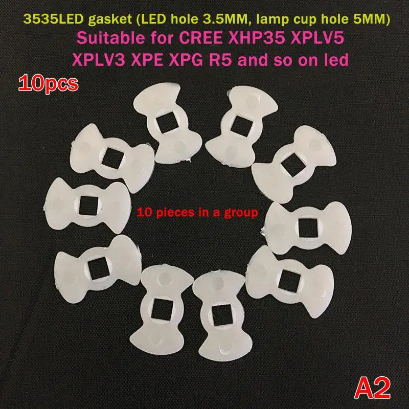 10pcs LED Insulation Gasket Spacer – 3535 5050 7070 XPL XPG