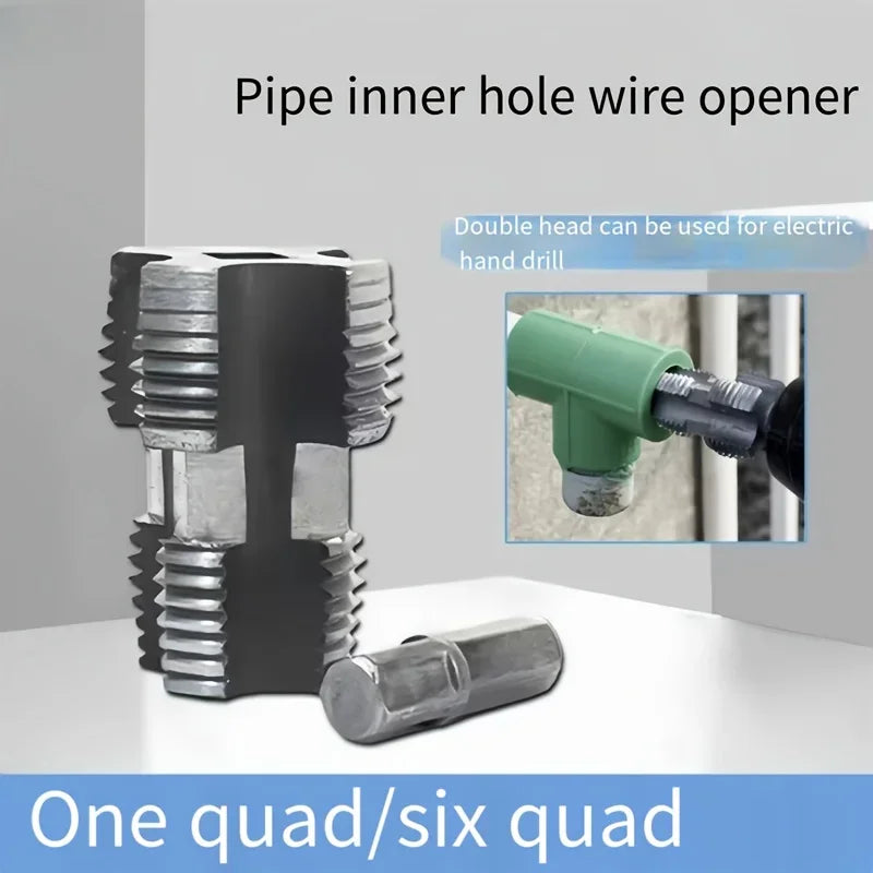 PVC Pipe Threader Kit 4/6mm – Double Head Electric Drill Bit Peaceful Pleasures Health and Wellness