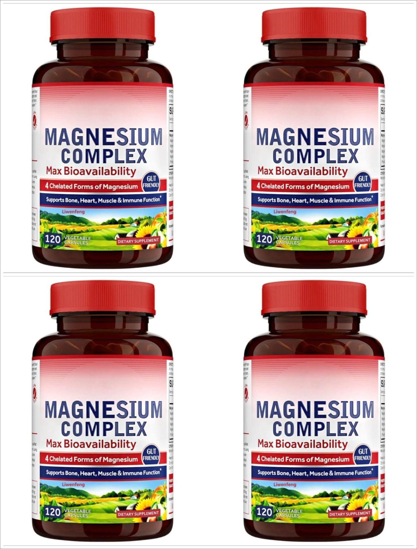 Magnesium Complex 500mg Glycinate Malate Taurate Citrate | 60 Caps