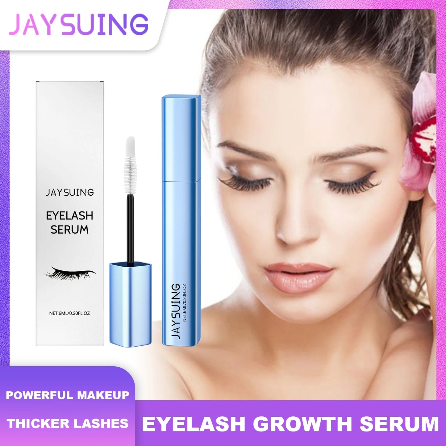 Jaysuing Eyelash Growth Serum – Thicker, Longer, Curled Lashes