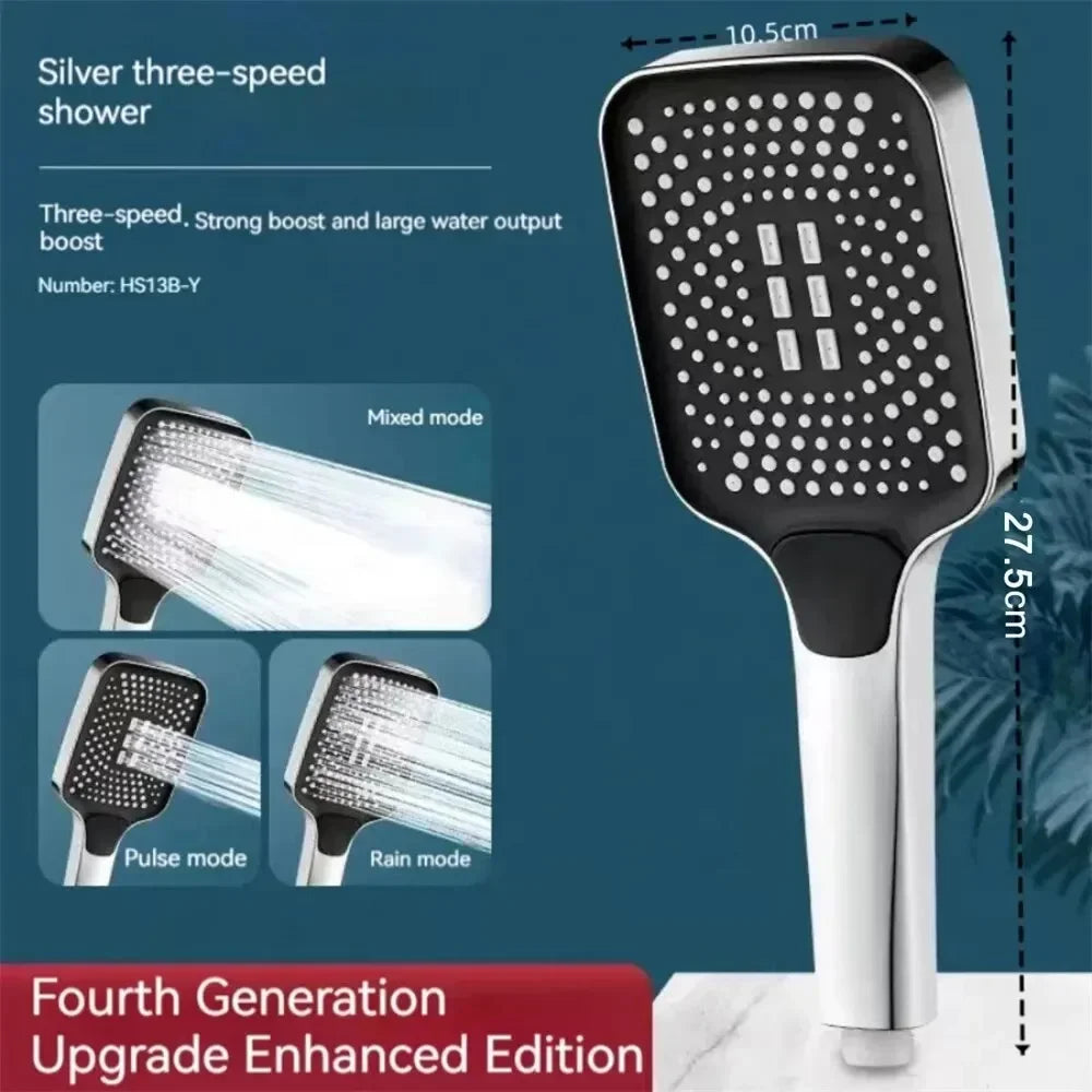 3-Mode High Pressure Handheld Shower Head | Water-Saving