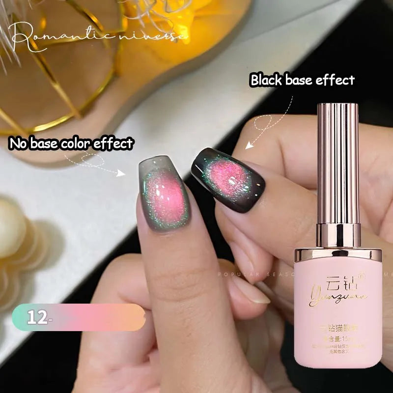 Magnetic Cat Eye Gel Nail Polish | Rainbow Double Light 15ml