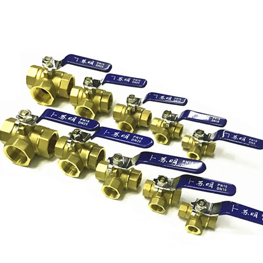 BSP Brass 3-Way Ball Valve T-Port L-Port | 1/4" to 1" Sizes