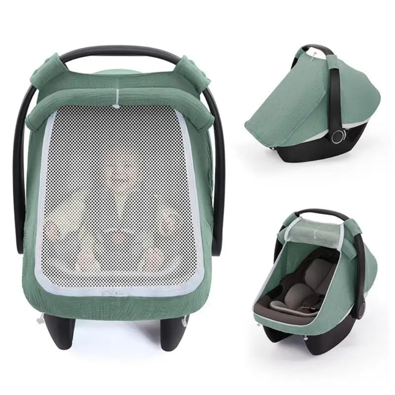 Baby Car Seat Cover – Breathable Cotton Canopy for Newborns
