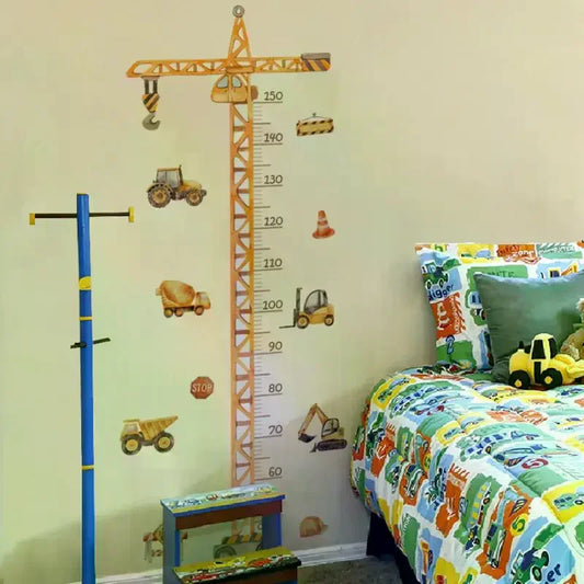 Cartoon Crane Kids Height Chart Wall Sticker | Growth Decal Kids Wall Decal Oasis Select Default Title