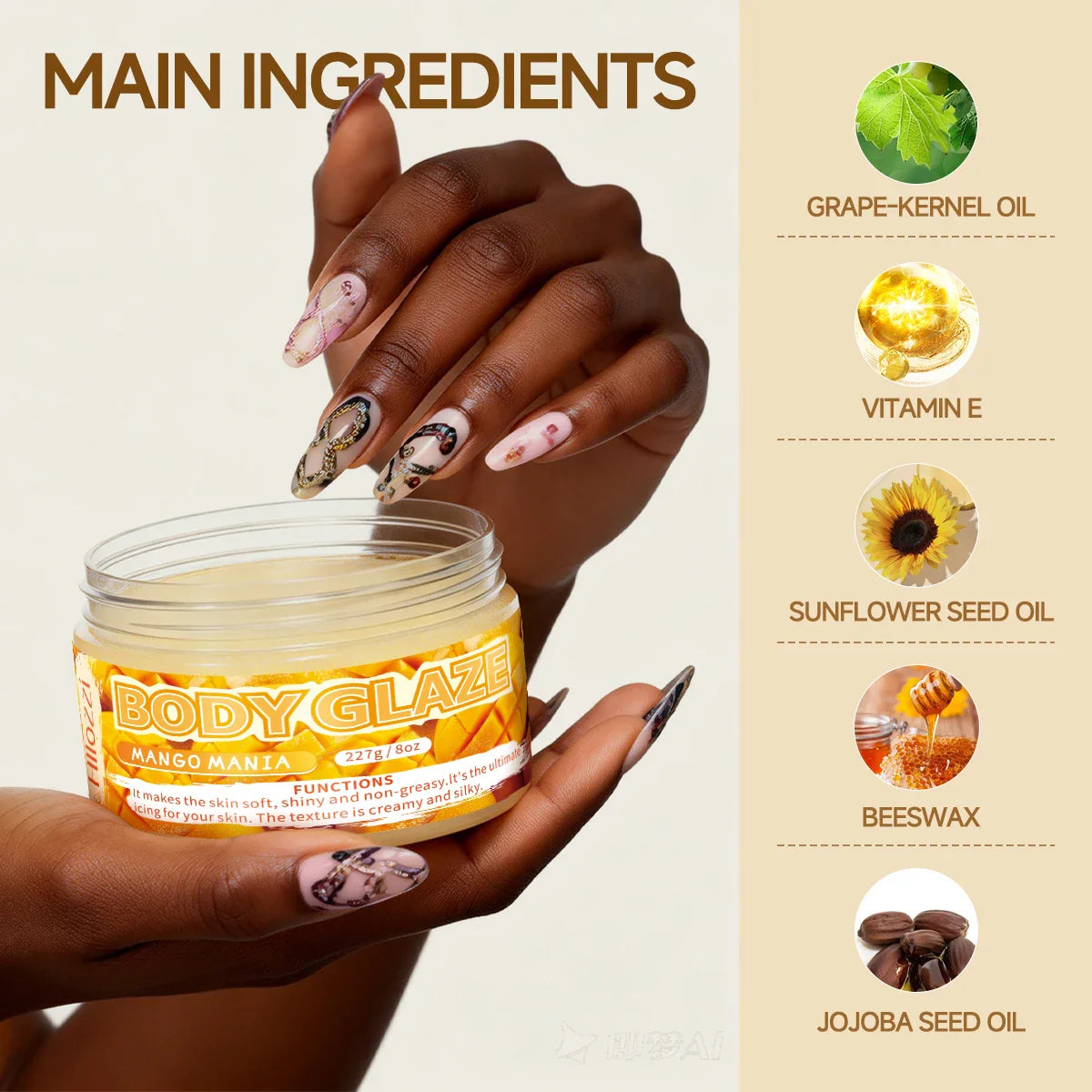 Pistachio Body Glaze – Moisturizing & Brightening Body Cream