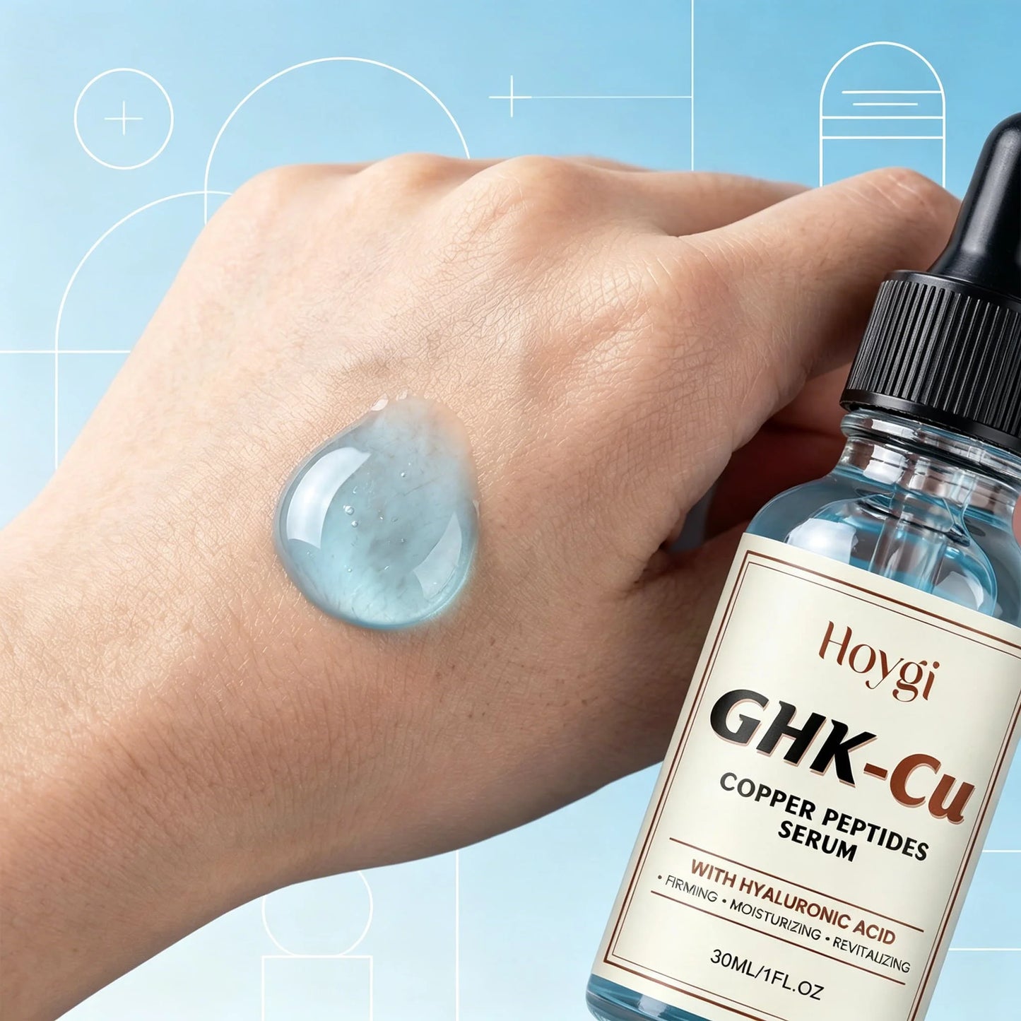 GHK-Cu Copper Peptide Serum with Hyaluronic Acid | Firming