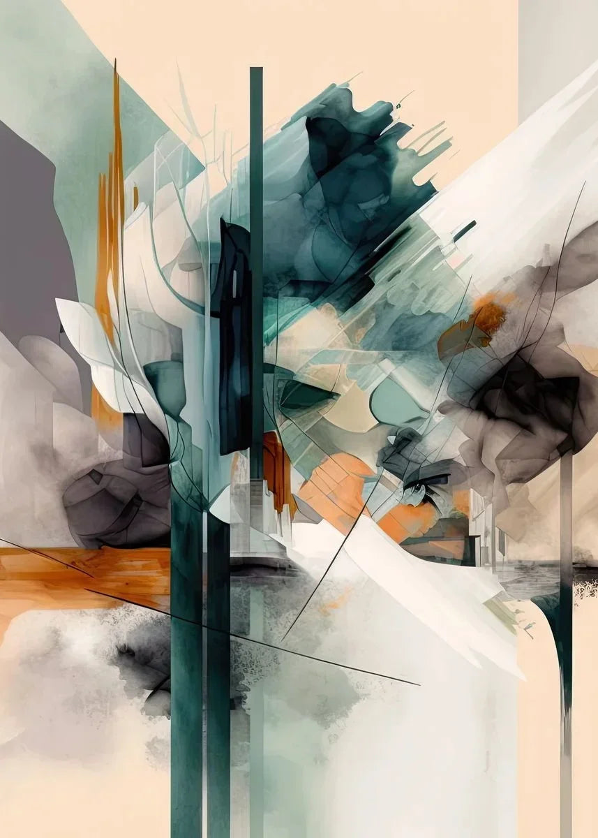 Classic Abstract Wall Art Matte Colour Oil Painting HD Canvas Print Poster Home Decor Living Room Bedroom Decorative Painting Peaceful Pleasures Health and Wellness 2 50x70cm Unframed