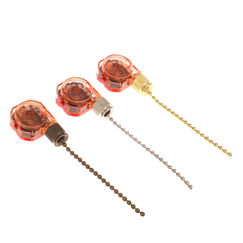 1 Piece 6A 125AC, 3A 250AC 3-speed 4-wire Pull Chain Control Brass 4 Wire Ceiling Fan Chain Switch Replace Speed Control Switch Peaceful Pleasures Health and Wellness