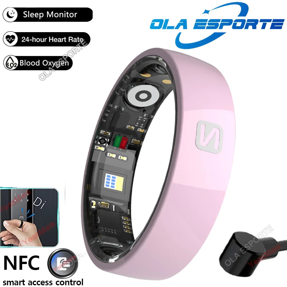 NFC Smart Ring Fitness & Sleep Tracker | Ceramic | Charging Case