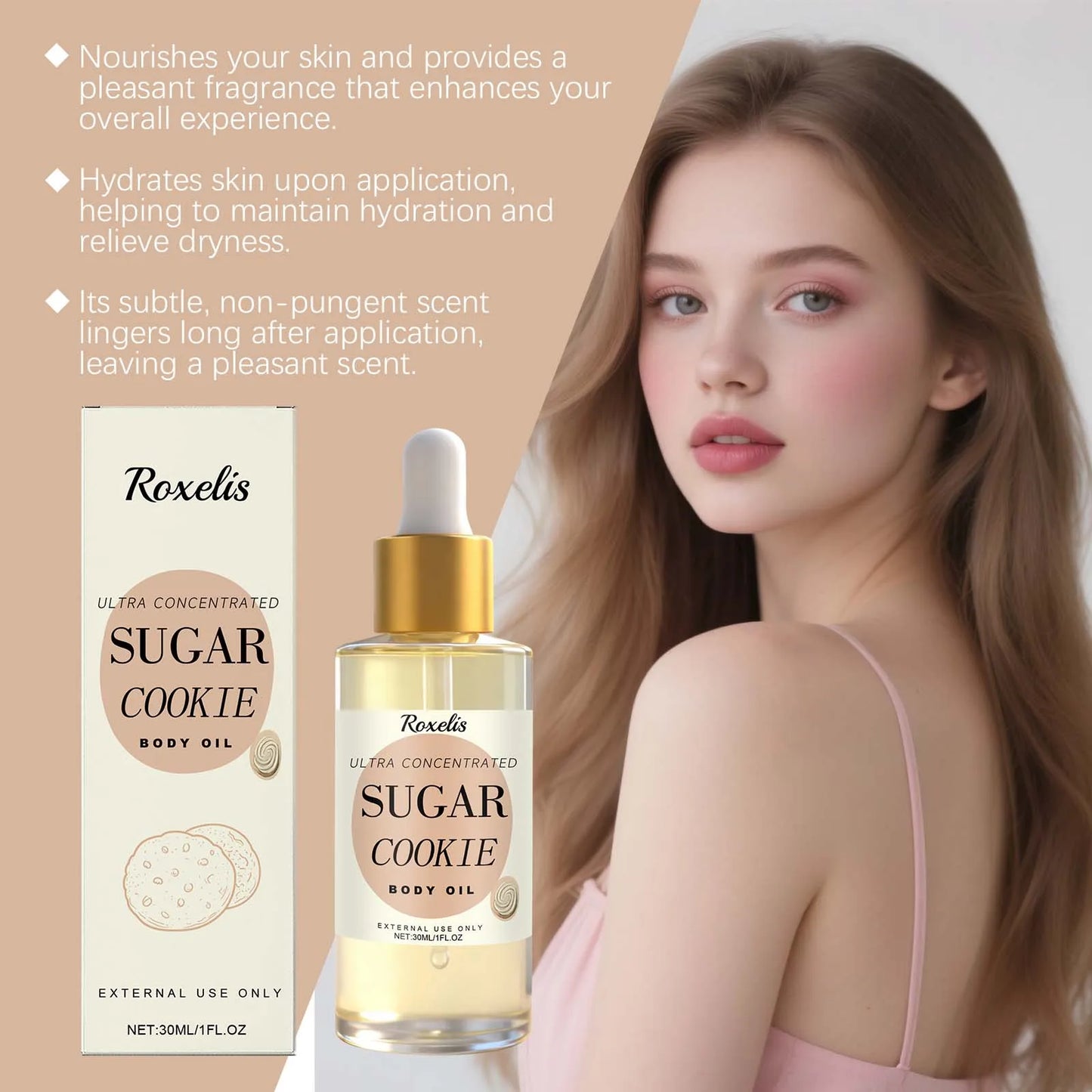 Sugar Cookie Fragrance Body Oil – Shea Butter & Vitamin E