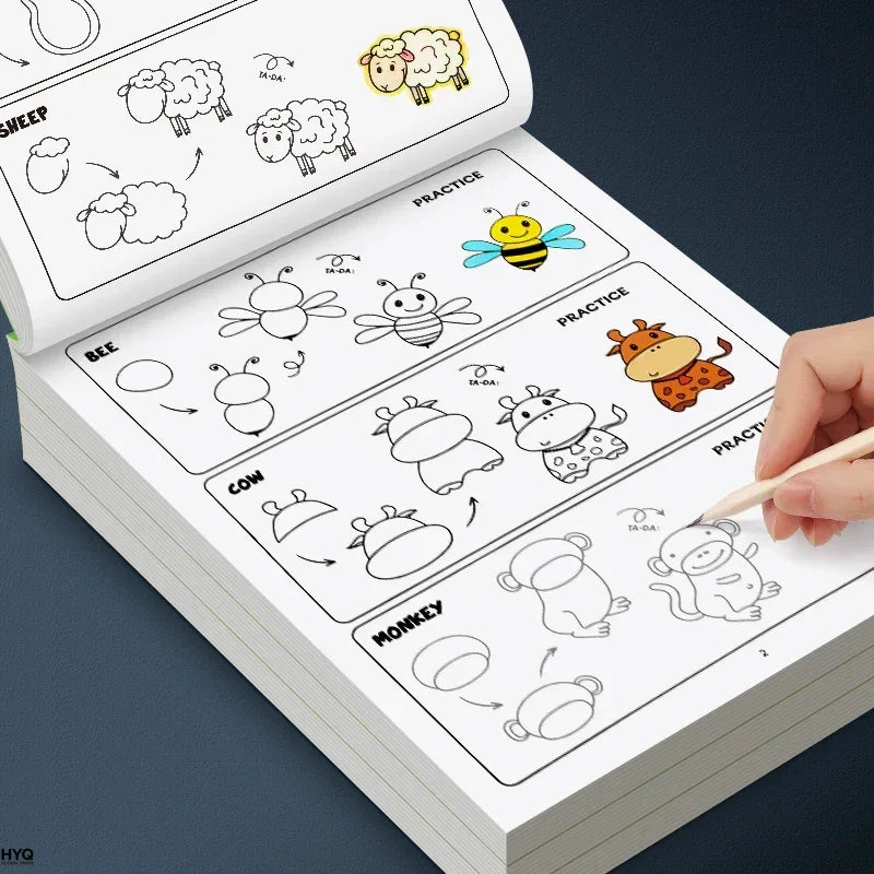 How Draw Animals Step-by-step Drawing Book- Learning Painting Perfect