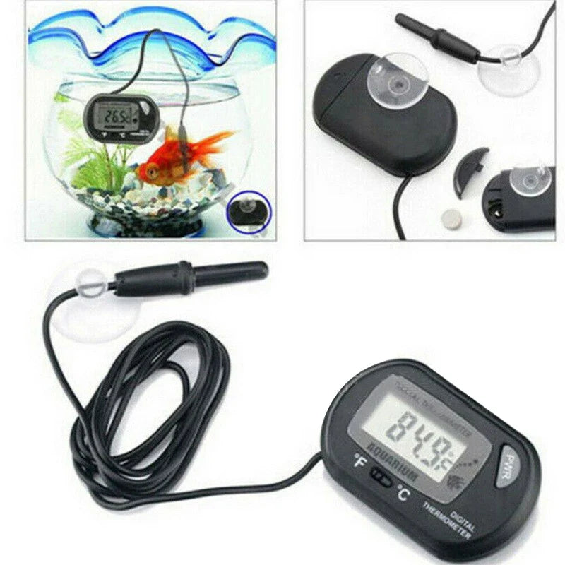 Digital Aquarium Thermometer – LED Display & Waterproof Sensor