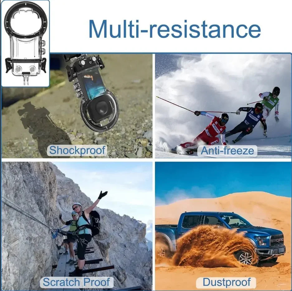 50M Waterproof Dive Case for Insta360 X5 X4 X3 Housing