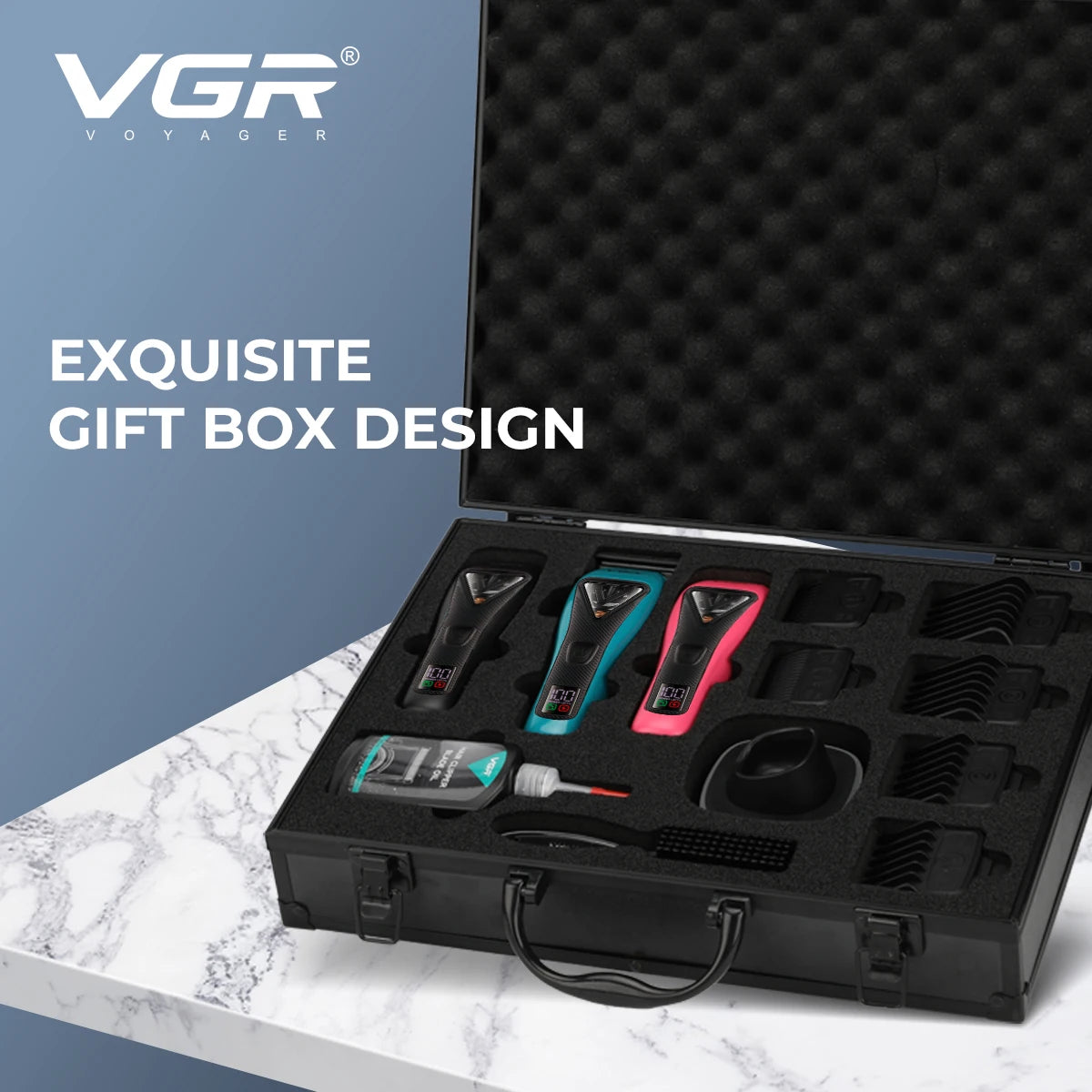 VGR new magnetic levitation electric hair clipper professional grade hair trimming machine alloy high-end push shear V-035C Peaceful Pleasures Health and Wellness