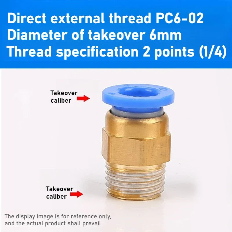 Copper Pneumatic Push-In Fitting | Quick-Connect Air Connector