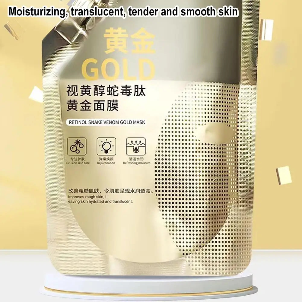 Gold Retinol Snake Venom Peel Off Mask for Deep Cleansing Peaceful Pleasures Health and Wellness