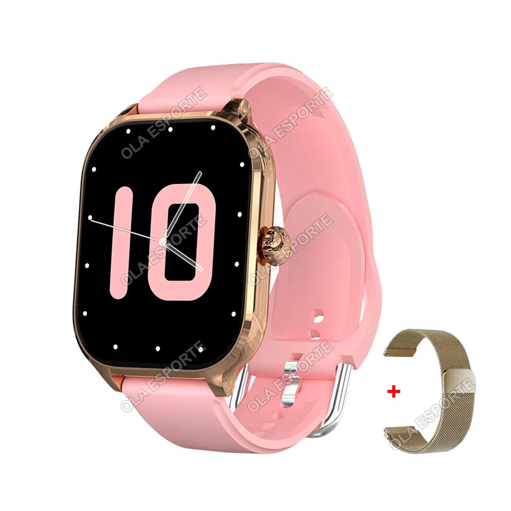 H9 Intelligent Watch Bluetooth Call Remote Photography Sleep Monitoring Multiple Sports Modes Heart Rate Blood Pressure Watches Peaceful Pleasures Health and Wellness Pink Go-Milan