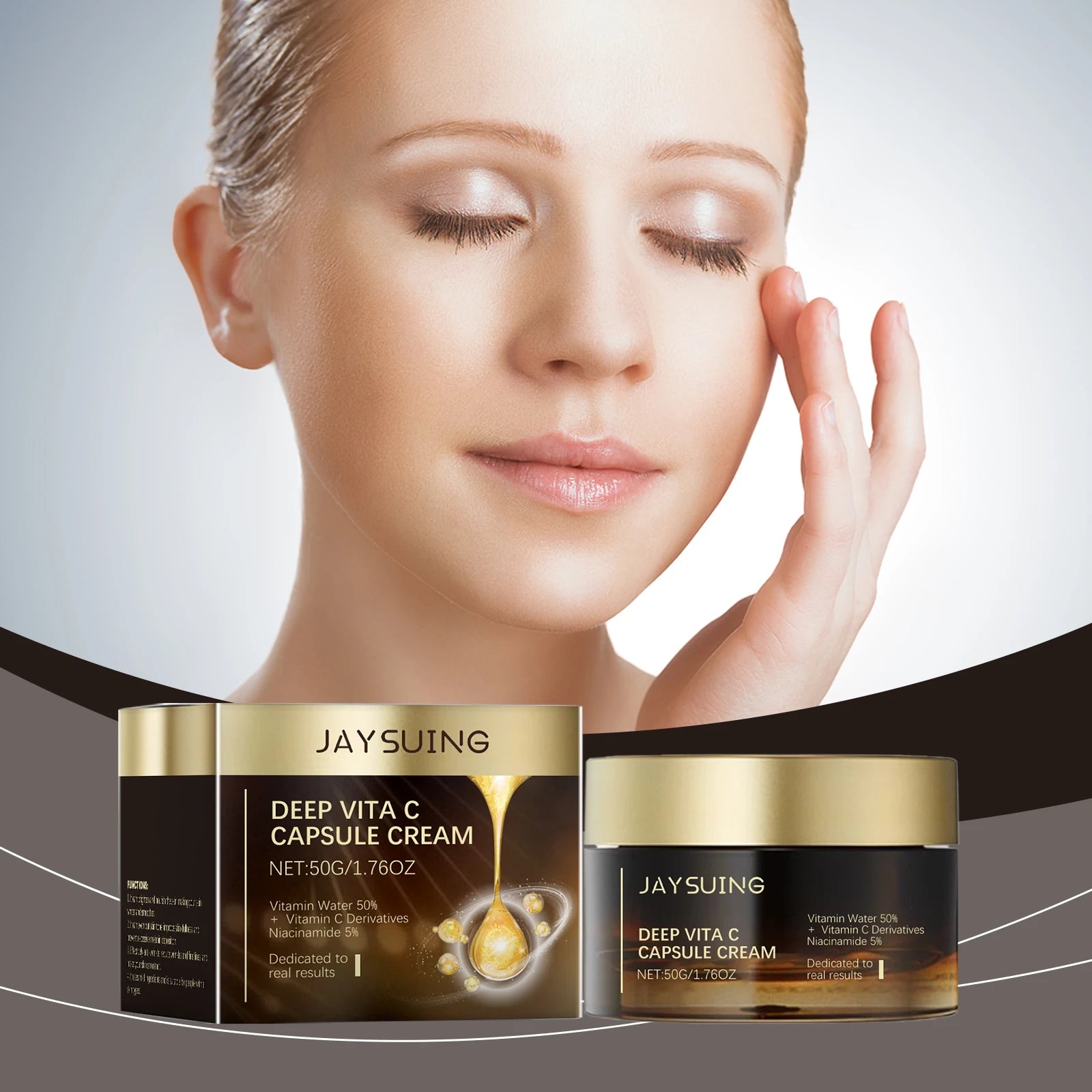 Vitamin C Face Cream Brighten Skin Reduce Fine Lines Remove Dullness Even Skin Tone Repair Skin Barrier Moisturizing Care Cream Peaceful Pleasures Health and Wellness
