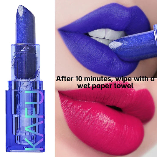 KAFURUX Blue Rose Color Changing Lipstick – Shimmer Gloss Color Changing Lipstick Oasis Select 501