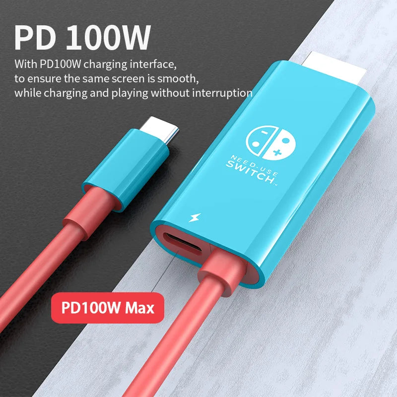 USB-C to HDMI 4K Cable – MacBook, Switch, iPhone, iPad
