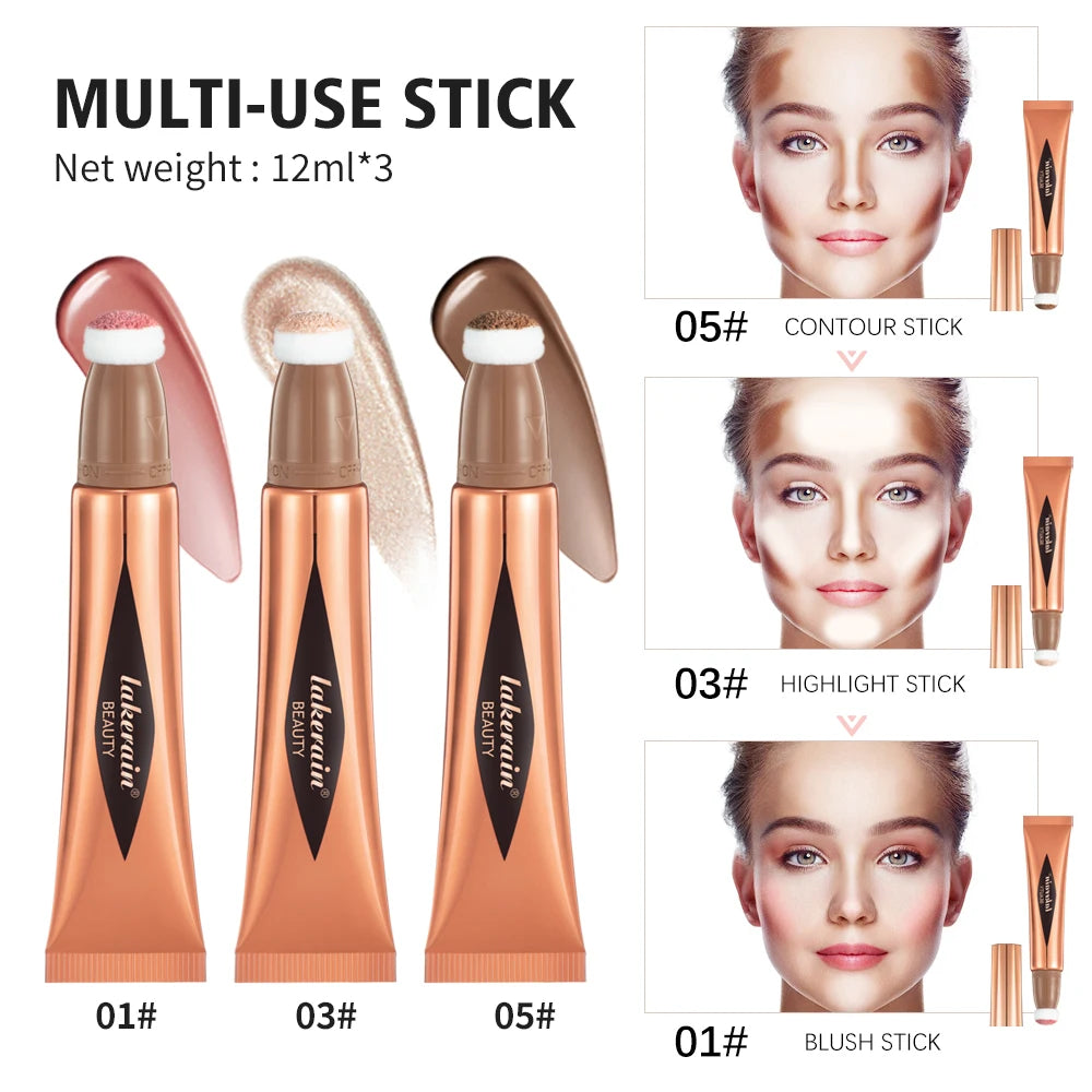 Makeup Set Beginner Kit Foundation Base Moisturizing Concealer Moisture Lip Gloss Highlighter Stick & Blush Face Makeup Sets Gif Peaceful Pleasures Health and Wellness