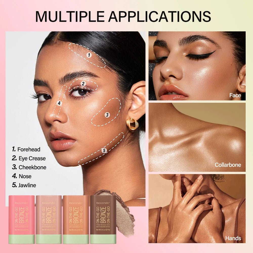 Multi-function Blush Stick Face Makeup Waterproof Easy Color Rouge Blusher Cream Contour Rendering Brightening Contour Makeup Peaceful Pleasures Health and Wellness