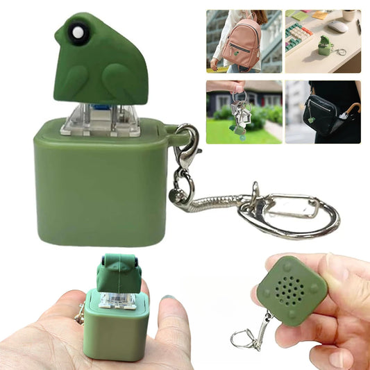 Frog Croaking Fidget Keychain with LED Lights | Rechargeable Fidget Keychain Toy Peaceful Pleasures Health and Wellness