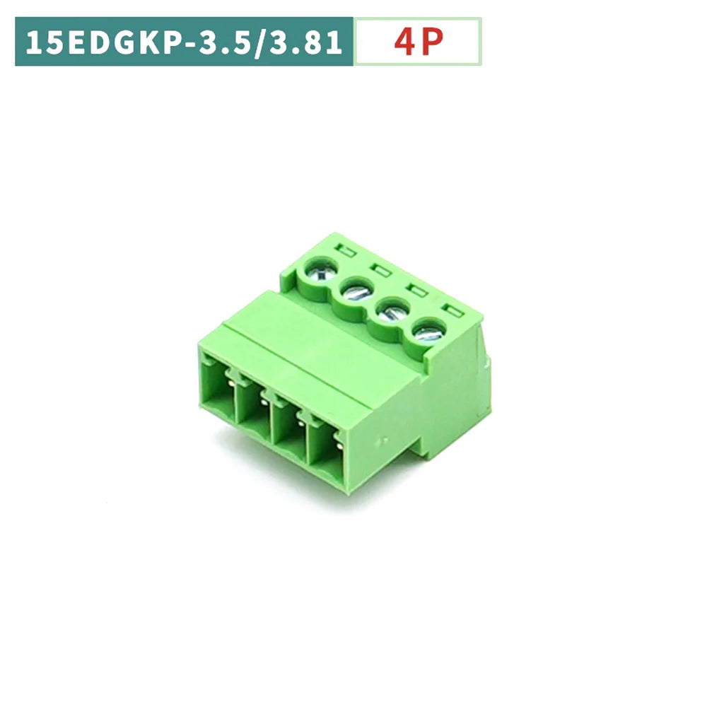 10PCS 15EDGKP 3.81mm/3.5mm Welding Free Aerial Docking Plug-in Terminal Block Female Socket 2P 3P 4P-12P 3.5/3.81 Pitch Peaceful Pleasures Health and Wellness