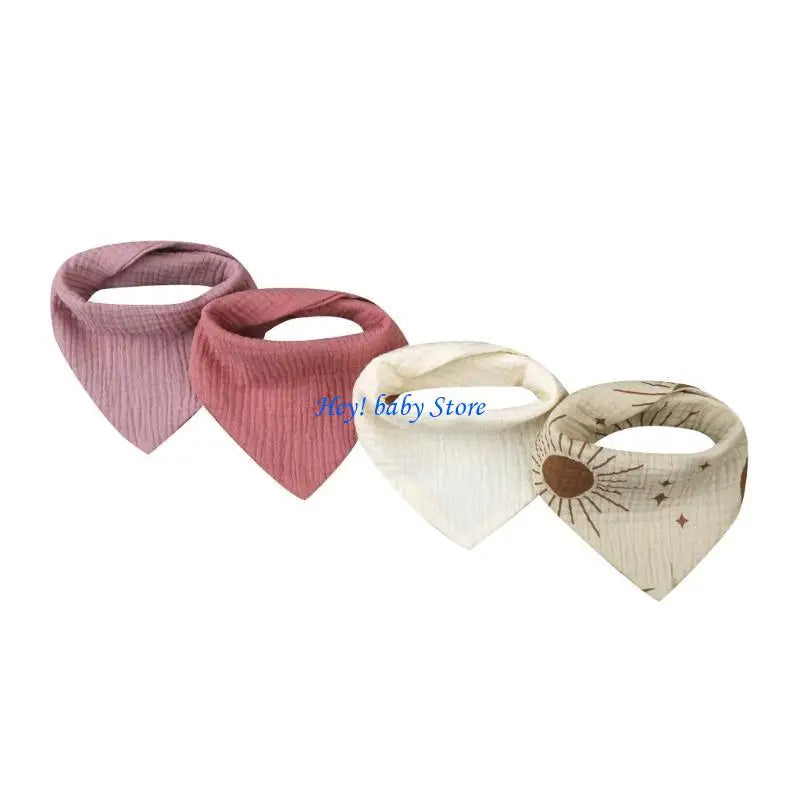 Baby Feeding Bibs 4-Pack | Soft Cotton Spill-Proof Toddler Bibs